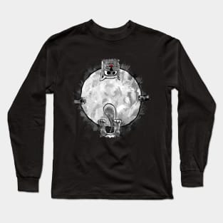 space cat on the moon Long Sleeve T-Shirt